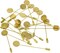 20PCS Round Tray Safety Pins Lapel Sticks Blank Brooch Bases Suit Tie Hat Pin Scarf Badge(Gold)